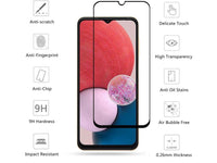 100% Fullscreen Curved Screen Protector Handy Display Schutz Glas für komplette Abdeckung des Samsung Galaxy A13 4G Display in schwarz von Screenguard