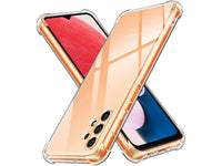 Hoch transparenter TPU Gummi Schutz Handy Hülle Clear Case klar mit verstärkten Schutzecken Bumper für das Samsung Galaxy A13 4G Display und Gehäuse in transparent von Screenguard