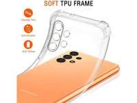 Hoch transparenter TPU Gummi Schutz Handy Hülle Clear Case klar mit verstärkten Schutzecken Bumper für das Samsung Galaxy A13 4G Display und Gehäuse in transparent von Screenguard