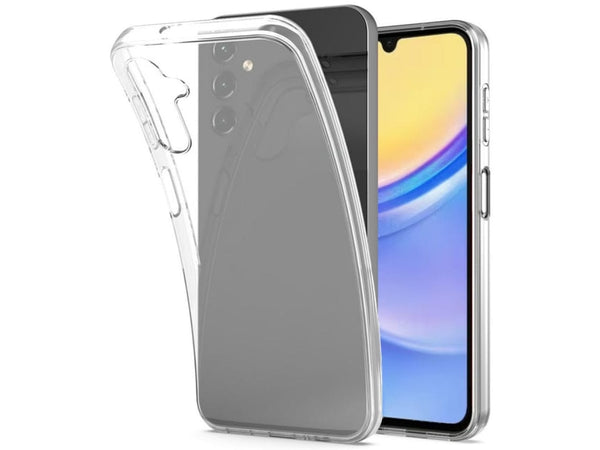 Gummi Hülle für Samsung Galaxy A15 5G aus flexiblem Soft TPU, kristallklar und transparent von Screenguard