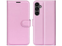 Lederhülle Karten Wallet Ledertasche Etui für Samsung Galaxy A15 5G in rosa von Screenguard