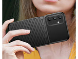 Moderne Design Hülle Cover für das Samsung Galaxy A15 5G mit Stripes zum Schutz von Kratzern, Dellen, Display aus TPU Gummi in schwarz von Screenguard