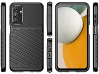 Moderne Design Hülle Cover für das Samsung Galaxy A15 5G mit Stripes zum Schutz von Kratzern, Dellen, Display aus TPU Gummi in schwarz von Screenguard