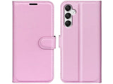 Lederhülle Karten Wallet Ledertasche Etui für Samsung Galaxy A16 5G in rosa von Screenguard