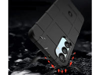 Widerstandsfähige, stabile Outdoor Sport Hülle für das Samsung Galaxy A16 5G für Handwerker, Baustelle, Business, äusserst stabil mit erhöhten Rändern und Kanten in schwarz von Screenguard