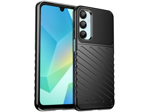 Moderne Design Hülle Cover für das Samsung Galaxy A16 5G mit Stripes zum Schutz von Kratzern, Dellen, Display aus TPU Gummi in schwarz von Screenguard