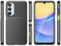 Moderne Design Hülle Cover für das Samsung Galaxy A16 5G mit Stripes zum Schutz von Kratzern, Dellen, Display aus TPU Gummi in schwarz von Screenguard
