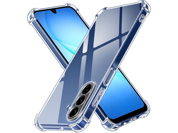 Hoch transparenter TPU Gummi Schutz Handy Hülle Clear Case klar mit verstärkten Schutzecken Bumper für das Samsung Galaxy A17 5G Display und Gehäuse in transparent von Screenguard