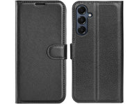 Lederhülle Karten Wallet Ledertasche Etui für Samsung Galaxy A17 5G in schwarz von Screenguard