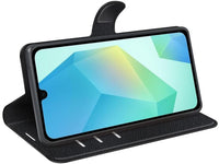 Lederhülle Karten Wallet Ledertasche Etui für Samsung Galaxy A17 5G in schwarz von Screenguard
