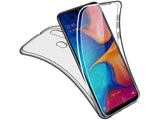 Vollständige 360 Grad Rundum Gummi TPU Hülle zum beidseitigen Schutz des Samsung Galaxy A20e Display und Gehäuse in transparent von Screenguard