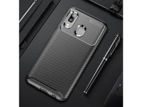 Hochwertig stabile Soft TPU Smartphone Handy Hülle im Carbon Design für Samsung Galaxy A20e zum Schutz des Display und Gehäuse Cover in schwarz von Screenguard