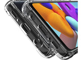 Hoch transparenter TPU Gummi Schutz Handy Hülle Clear Case klar mit verstärkten Schutzecken Bumper für das Samsung Galaxy A21s Display und Gehäuse in transparent von Screenguard