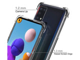 Hoch transparenter TPU Gummi Schutz Handy Hülle Clear Case klar mit verstärkten Schutzecken Bumper für das Samsung Galaxy A21s Display und Gehäuse in transparent von Screenguard