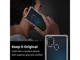 Hoch transparenter TPU Gummi Schutz Handy Hülle Clear Case klar mit verstärkten Schutzecken Bumper für das Samsung Galaxy A21s Display und Gehäuse in transparent von Screenguard