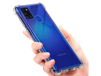 Hoch transparenter TPU Gummi Schutz Handy Hülle Clear Case klar mit verstärkten Schutzecken Bumper für das Samsung Galaxy A21s Display und Gehäuse in transparent von Screenguard