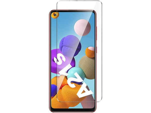 Case Friendly Screen Protector Handy Display Schutz Panzerglas Folie aus echtem 9H 2.5D Glas für Abdeckung des Samsung Galaxy A21s Displays in transparent von Screenguard