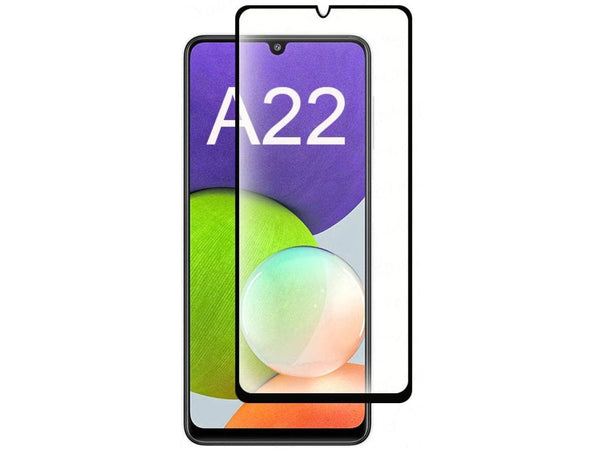 100% Fullscreen Curved Screen Protector Handy Display Schutz Glas für komplette Abdeckung des Samsung Galaxy A22 4G Display in schwarz von Screenguard