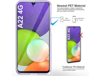 Vollständige 360 Grad Rundum Gummi TPU Hülle zum beidseitigen Schutz des Samsung Galaxy A22 4G Display und Gehäuse in transparent von Screenguard