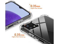 Hoch transparenter TPU Gummi Schutz Handy Hülle Clear Case klar mit verstärkten Schutzecken Bumper für das Samsung Galaxy A22 5G Display und Gehäuse in transparent von Screenguard