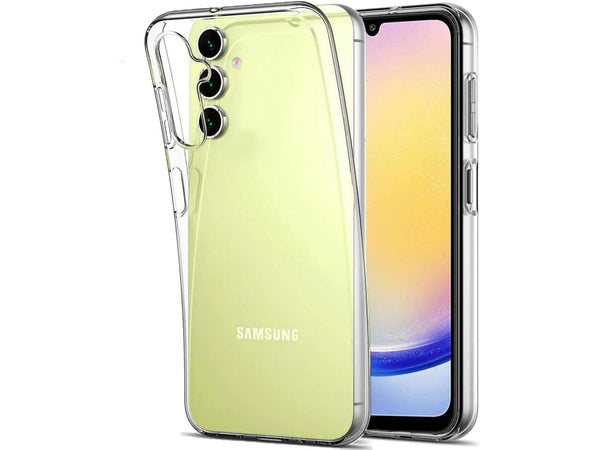 Gummi Hülle für Samsung Galaxy A25 5G aus flexiblem Soft TPU, kristallklar und transparent von Screenguard