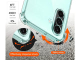 Hoch transparenter TPU Gummi Schutz Handy Hülle Clear Case klar mit verstärkten Schutzecken Bumper für das Samsung Galaxy A26 Display und Gehäuse in transparent von Screenguard