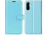 Lederhülle Karten Wallet Ledertasche Etui für Samsung Galaxy A26 in hellblau von Screenguard