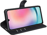 Lederhülle Karten Wallet Ledertasche Etui für Samsung Galaxy A26 in schwarz von Screenguard