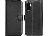 Lederhülle Karten Wallet Ledertasche Etui für Samsung Galaxy A26 in schwarz von Screenguard