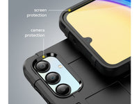 Widerstandsfähige, stabile Outdoor Sport Hülle für das Samsung Galaxy A26 für Handwerker, Baustelle, Business, äusserst stabil mit erhöhten Rändern und Kanten in schwarz von Screenguard