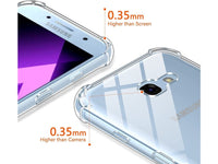 Hoch transparenter TPU Gummi Schutz Handy Hülle Clear Case klar mit verstärkten Schutzecken Bumper für das Samsung Galaxy A3 2017 Display und Gehäuse in transparent von Screenguard