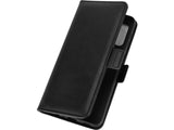 Veganes Flip Case Leder Etui Hülle mit Karten Fächer und Sichtfenster für Samsung Galaxy A32 4G in schwarz von Screenguard