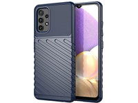 Moderne Design Hülle Cover für das Samsung Galaxy A32 4G mit Stripes zum Schutz von Kratzern, Dellen, Display aus TPU Gummi in blau von Screenguard