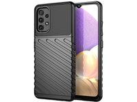 Moderne Design Hülle Cover für das Samsung Galaxy A32 4G mit Stripes zum Schutz von Kratzern, Dellen, Display aus TPU Gummi in schwarz von Screenguard