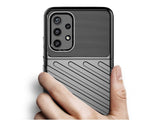 Moderne Design Hülle Cover für das Samsung Galaxy A32 4G mit Stripes zum Schutz von Kratzern, Dellen, Display aus TPU Gummi in schwarz von Screenguard