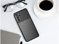 Moderne Design Hülle Cover für das Samsung Galaxy A32 4G mit Stripes zum Schutz von Kratzern, Dellen, Display aus TPU Gummi in schwarz von Screenguard