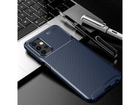 Hochwertig stabile Soft TPU Smartphone Handy Hülle im Carbon Design für Samsung Galaxy A32 5G zum Schutz des Display und Gehäuse Cover in blau von Screenguard