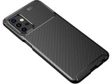 Hochwertig stabile Soft TPU Smartphone Handy Hülle im Carbon Design für Samsung Galaxy A32 5G zum Schutz des Display und Gehäuse Cover in schwarz von Screenguard