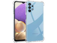 Hoch transparenter TPU Gummi Schutz Handy Hülle Clear Case klar mit verstärkten Schutzecken Bumper für das Samsung Galaxy A32 5G Display und Gehäuse in transparent von Screenguard