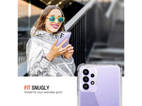 Hoch transparenter TPU Gummi Schutz Handy Hülle Clear Case klar mit verstärkten Schutzecken Bumper für das Samsung Galaxy A32 5G Display und Gehäuse in transparent von Screenguard