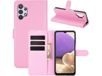 Lederhülle Portemonnaie Karten Ledertasche für Samsung Galaxy A32 5G in rosa von Screenguard