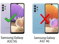 Lederhülle Karten Wallet Ledertasche Etui für Samsung Galaxy A32 5G in rosa von Screenguard