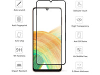 100% Fullscreen Curved Screen Protector Handy Display Schutz Glas für komplette Abdeckung des Samsung Galaxy A33 5G Display in schwarz von Screenguard