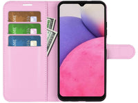 Lederhülle Portemonnaie Karten Ledertasche für Samsung Galaxy A33 5G in rosa von Screenguard