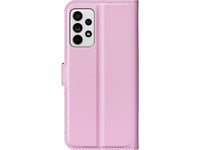 Lederhülle Karten Wallet Ledertasche Etui für Samsung Galaxy A33 5G in rosa von Screenguard