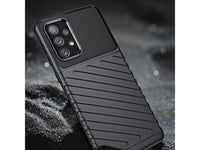 Moderne Design Hülle Cover für das Samsung Galaxy A33 5G mit Stripes zum Schutz von Kratzern, Dellen, Display aus TPU Gummi in schwarz von Screenguard