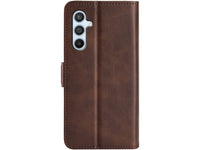 Veganes Flip Case Leder Etui Hülle mit Karten Fächer und Sichtfenster für Samsung Galaxy A34 5G in mokka von Screenguard