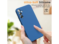 Liquid Silikon Case für Samsung Galaxy A34 5G in blau von Screenguard