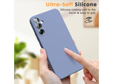 Liquid Silikon Case für Samsung Galaxy A34 5G in blaugrau von Screenguard