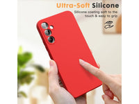 Liquid Silikon Case für Samsung Galaxy A34 5G in rot von Screenguard